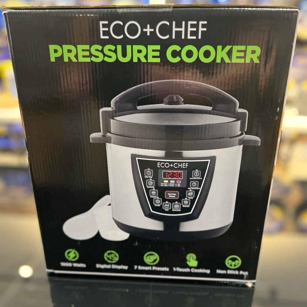Black and Silver Pressure Cooker